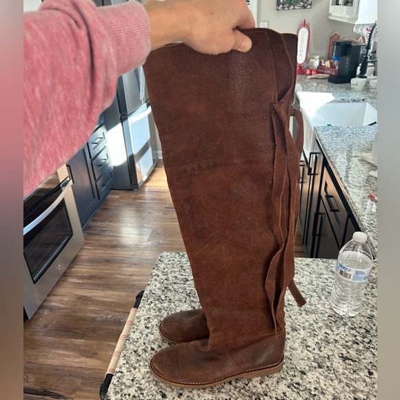 Frye Celia over-the-knee Leather boots in brown size 6.5 - Picture 2 of 16